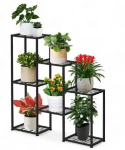 Dolce Metal Çiçeklik 6 Raflı 101 cm Siyah