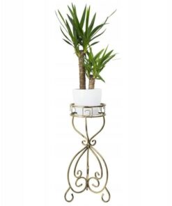Dolce Ferforje Çiçeklik 76 cm Siyah Altın