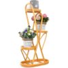 Echo Hasır Çiçeklik 3 Raflı 41 cm Kahverengi