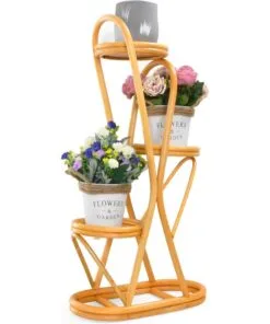 Echo Hasır Çiçeklik 3 Raflı 41 cm Kahverengi