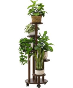 Elara Bambu Çiçeklik 90 cm 5 Raflı