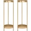 Elena Metal Çiçeklik 2 Raflı 75 cm Altın Serisi Elena Metal Çiçeklik 2 Raflı 75 cm Altın Serisi