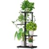Elise Metal Çiçeklik 4 Raflı 81 cm Antrasit