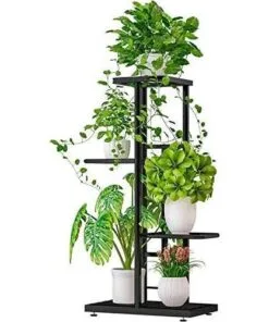 Elise Metal Çiçeklik 4 Raflı 81 cm Antrasit