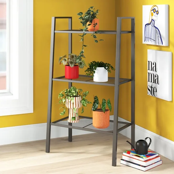 Elodie Metal Çiçeklik 3 Raflı 104 cm Siyah