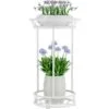 Elowen 2 Raflı Beyaz Metal Çiçeklik 65 cm Elowen 2 Raflı Beyaz Metal Çiçeklik 65 cm