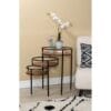 Etoile Ahşap Metal Çiçeklik 3 Raflı 72 cm Siyah