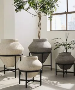 Corteza Ficonstone Çiçeklik 1 Raflı 46 cm Gri