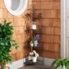 Fleur Metal Çiçeklik 4 Raflı 152 cm Antik Siyah