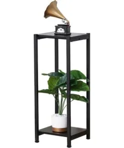 Florabella Metal ve Ahşap 2 Raflı 80 cm Çiçeklik