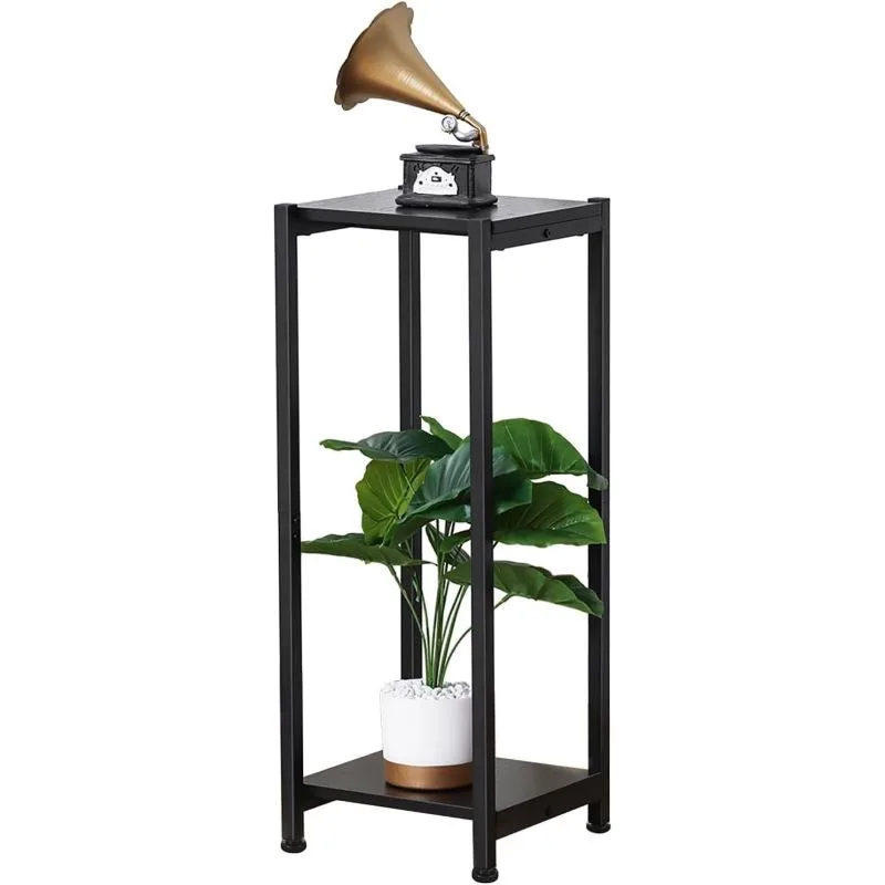 Florabella Metal ve Ahşap 2 Raflı 80 cm Çiçeklik