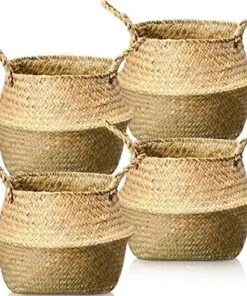 Forteza 4lü Hasır Saksı 28 cm Naturel