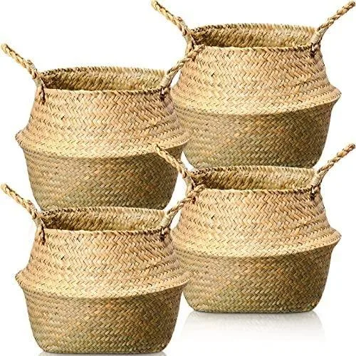 Forteza 4lü Hasır Saksı 28 cm Naturel