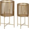 Gemma Metal Çiçeklik 2’li Set 56 cm Altın Renk Gemma Metal Çiçeklik 2’li Set 56 cm Altın Renk