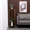 Ginevra 2 Raflı Gold Metal Çiçeklik 90 cm