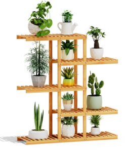 Ginevra Bambu Çiçeklik 5 Raflı 106 cm Naturel