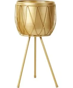 Gioia Metal Gold Ayaklı Çiçeklik 60 cm