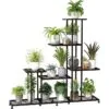 Jade Metal Çiçeklik 8 Raflı 115 cm