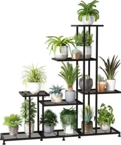 Jade Metal Çiçeklik 8 Raflı 115 cm