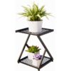 Jolie Metal Çiçeklik 2 Raflı 36 cm