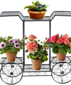 Lexio Metal Çiçeklik 75 cm Siyah