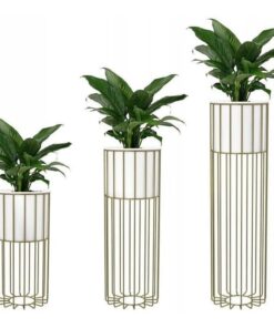 Libra 3 Raflı Metal Çiçeklik 71 cm Siyah