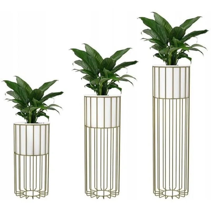 Libra 3 Raflı Metal Çiçeklik 71 cm Siyah