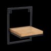 Libreria Metal ve Ahşap Çiçeklik 30 cm Siyah