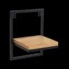 Libreria Metal ve Ahşap Çiçeklik 30 cm Siyah