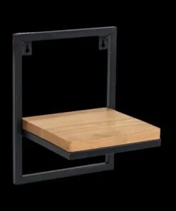 Libreria Metal ve Ahşap Çiçeklik 30 cm Siyah