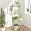 Lilia Metal Kaktüs Tasarımlı 4 Raflı 101 cm Çiçeklik