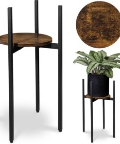 Lineare Metal Tek Raflı Çiçeklik 62 cm Siyah