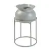 Luce Metal Çiçeklik Tek Raflı 32 cm Açık Gri
