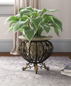 Lumiere Metal Çiçeklik 1 Raflı 51 cm Kahverengi