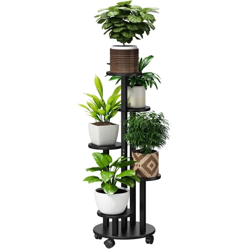 Madeleine Bambu Çiçeklik 5 Raflı 90 cm