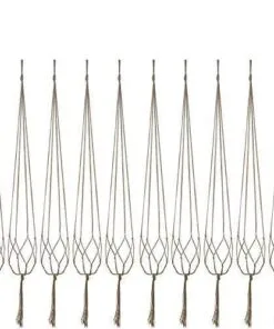 Matizza 4 Bacaklı 102 cm Jüt Makrome Saksılık 10lu Set