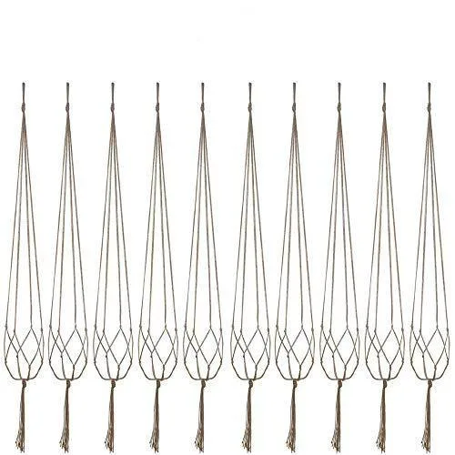 Matizza 4 Bacaklı 102 cm Jüt Makrome Saksılık 10lu Set