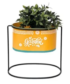 Maxbox Metal Çiçeklik 30 cm Turuncu