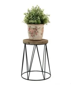 Meridio Ahşap Çiçeklik Sehpa 29 cm Kahverengi
