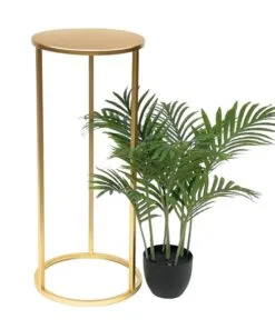 Misto Metal Çiçeklik 1 Raflı 70 cm Gold