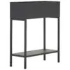 Behome Metal Çiçeklik 2 Raflı 60 cm Siyah