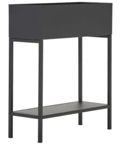 Behome Metal Çiçeklik 2 Raflı 60 cm Siyah