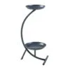 Liana Metal Çiçeklik 2 Raflı 62 cm Siyah
