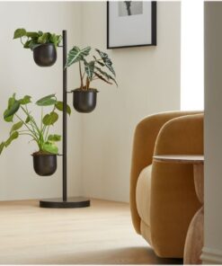 Velaro Metal Çiçeklik 3 Raflı 112 cm Siyah