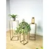 Nadin Metal Çiçeklik 3 Raflı 70 cm Altın