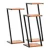 Vita Metal Çiçeklik Sehpa 3 lü 80 cm Kahverengi