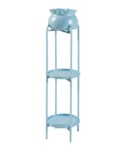 Nova Metal Çiçeklik 3 Raflı 95 cm Açık Mavi
