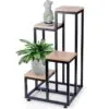 Softline Metal Çiçeklik 4 Raflı 70 cm Siyah