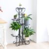 Paola Metal Çiçeklik 5 Raflı 107 cm Siyah