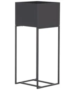 Poliform Metal Çiçeklik 7 Raflı 65 cm Siyah